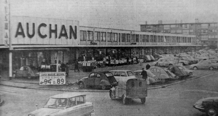 Parking d'Auchan à Roubaix en 1960